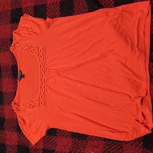 Red Embroidered short sleeve